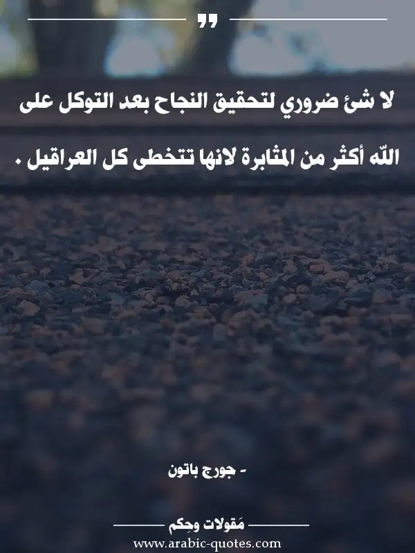 اقوال وحكم, مقولات جميلة, أقوال مأثورة, لا شئ ضروري لتحقيق النجاح بعد التوكل على الله...